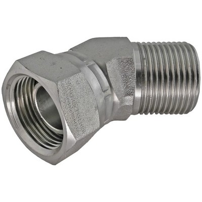 Einstellbare Winkelverschraubung 45° BSP Adapter Zoll Hydraulik Größe wählbar