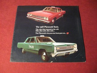 1968 Plymouth Taxi Cab Sales Brochure Booklet Catalog Original