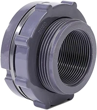 2 Inch PVC Bulkhead Fitting for Water Barrel Water Tank Rain Barrels NPT2 fema