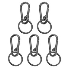 Metal Keychain Keyring, 5 Pcs Black Key Chain Ring Clip, Key Accessories