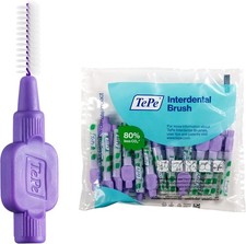 TePe Pack of 25 Interdental Brush Original, Soft Dental for Purple