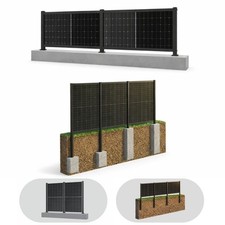 Solarzaun Zaun Solar Vertikal Horizontal PV A...