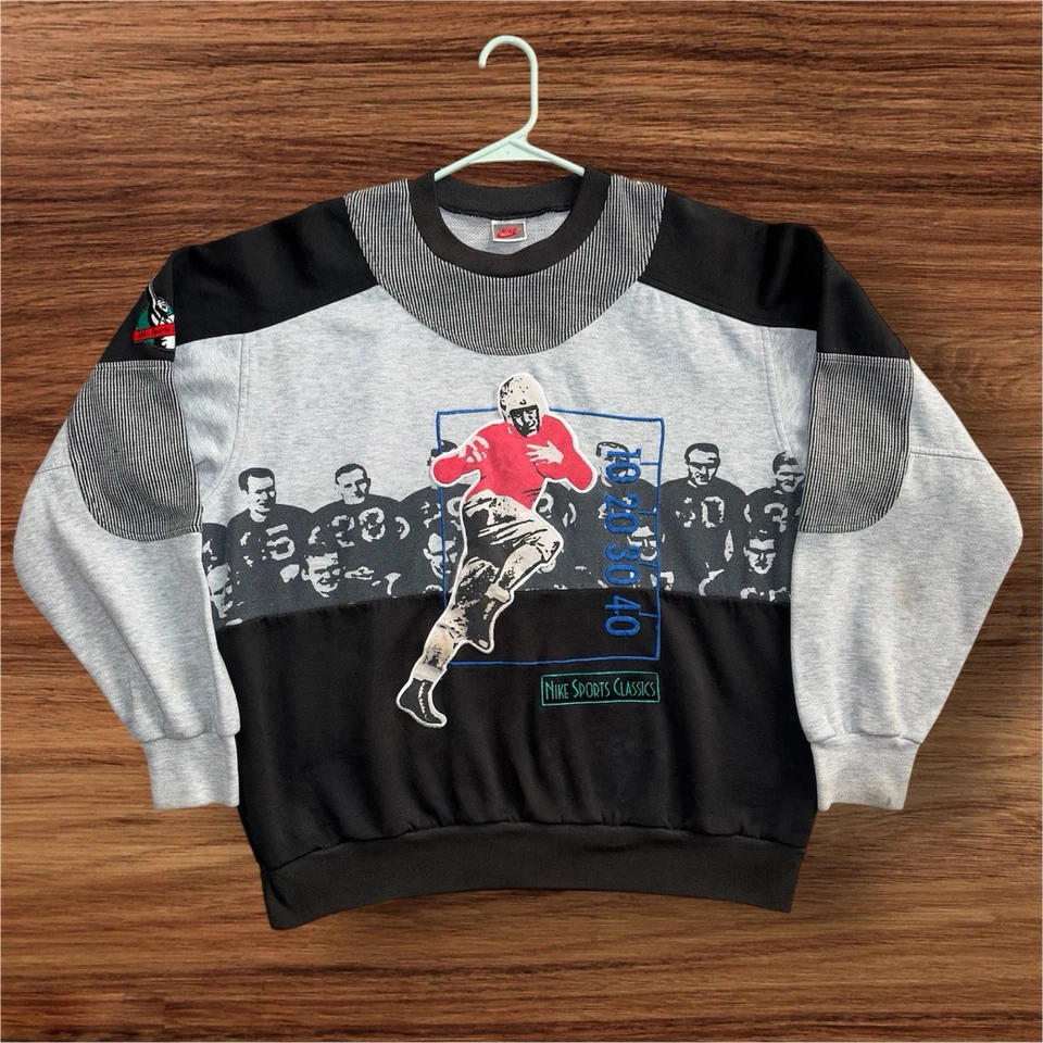 Sudadera De Colección Años 90 Nike Clásicos Deportivos Fútbol Bordada Cuello Redondo Ajuste XL Foto 2 de 4
