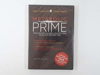 Metabolic Prime 4-phase Workout DVDs plus Body-Sculpting Burnouts 2016 - New