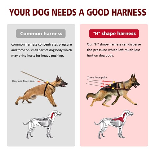 Heavy Duty Leather Dog Weight Pulling Harness Training German Shepherd Boxer - Picture 8 of 13