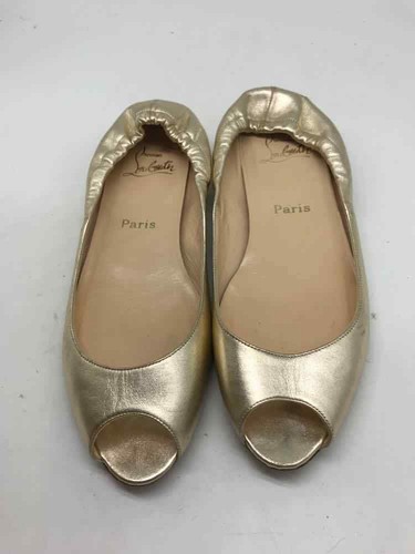 Boutiques Ballerines Christian Louboutin dorées doccasion taille 39,5