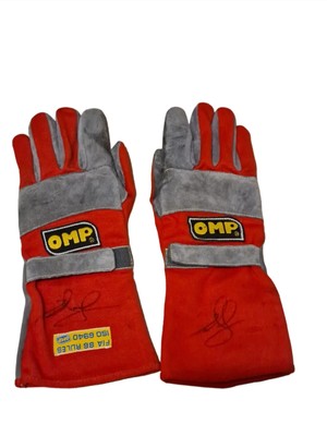 1990 Nigel Mansell OMP used gloves signed