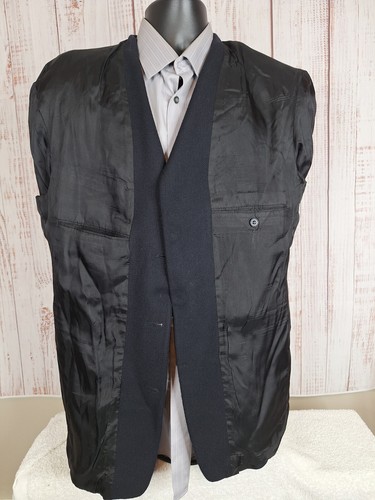 Structure Jacket Sport Coat Mens L 42R Black Wool 3 Button Ventless - Picture 6 of 9