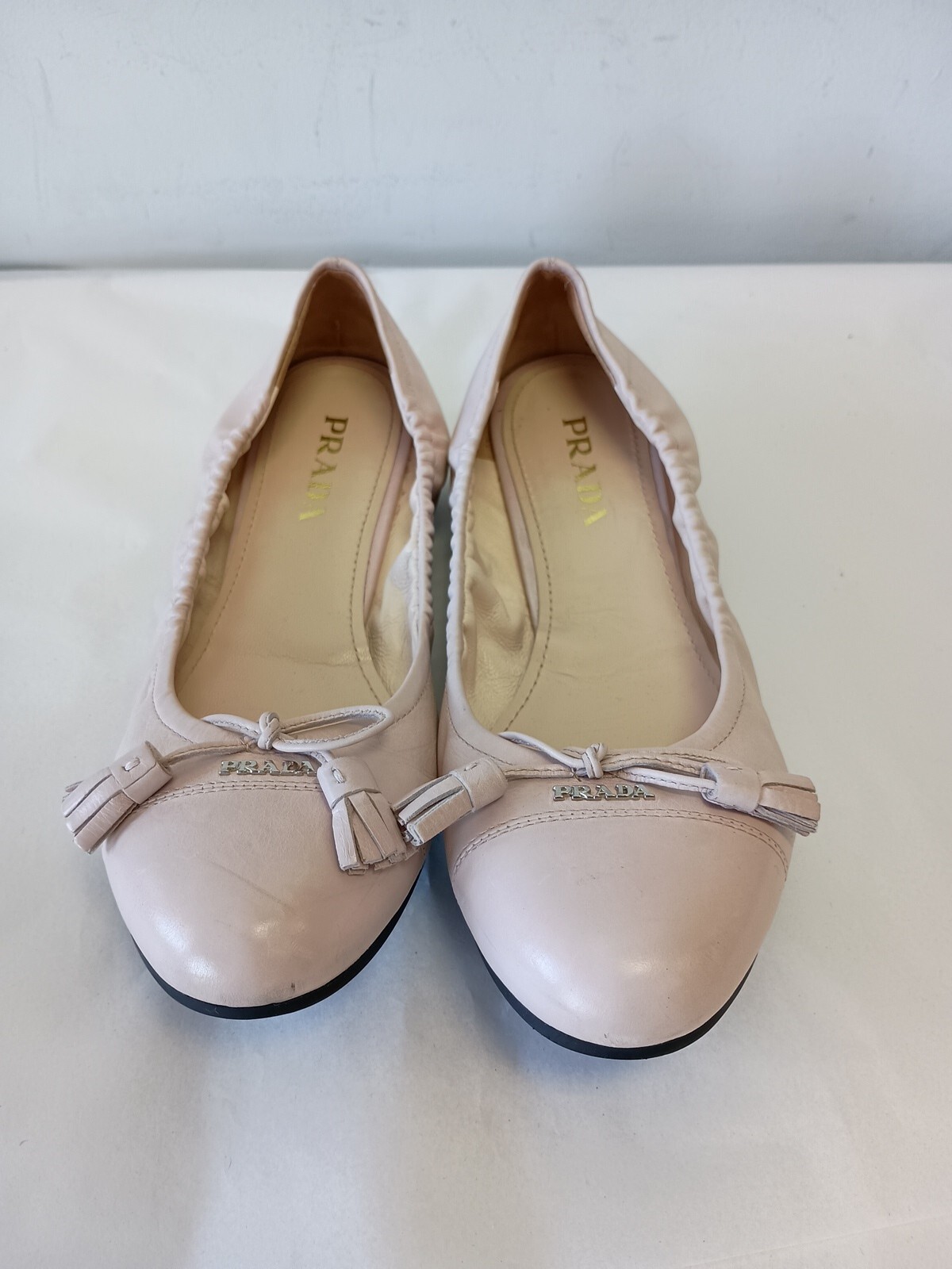 Prada Leather Ballerina Flats for Women-image
