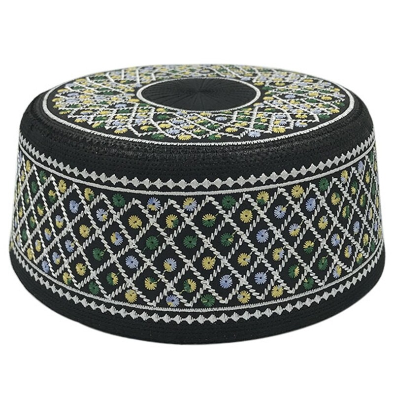 Embroidery Muslims Men Prayer Hat Ethnic Cultural Islamic Kufi Hat