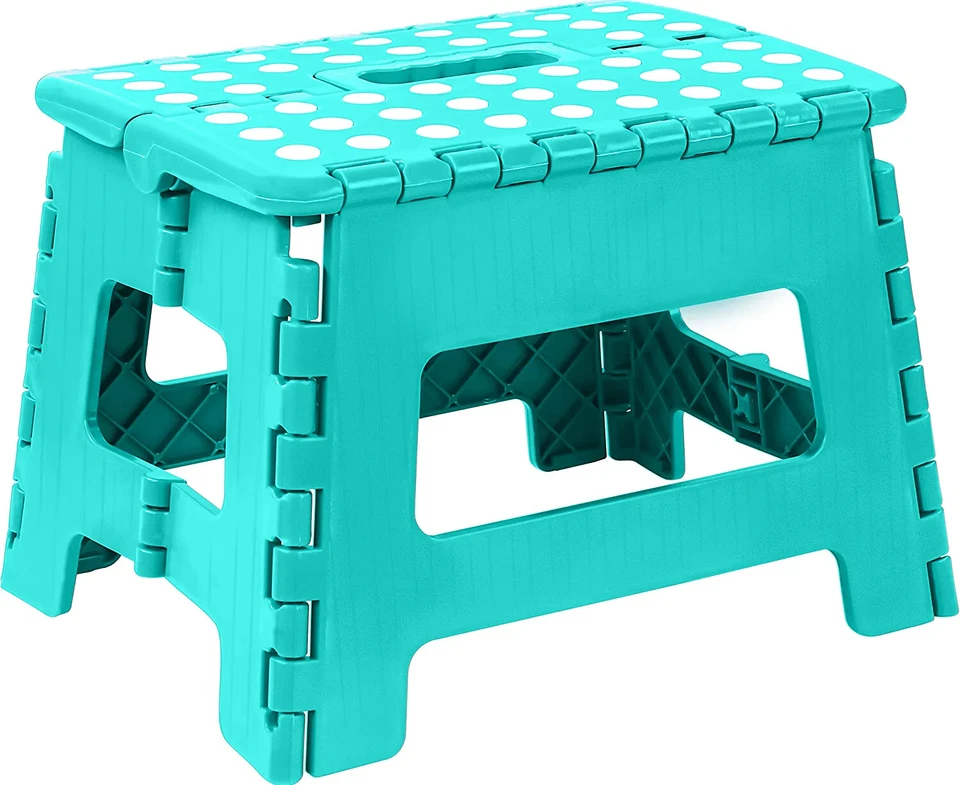 Folding Step Stool for Kids 11" Wide 9" Tall Plastic 300lbs Capacity Utopia Home - Image 3 of 4