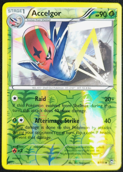Pokemon - Furious Fist - Accelgor 9/111 - Reverse Holo - NM/M