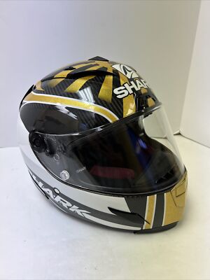 Shark Race R Pro Carbon Zarco Helmet Black/Gold Small | eBay