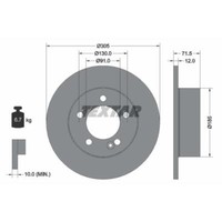 Textar 2X Bremsscheibe Hinten Ø305 Mm Voll FüR Renault Master III Kasten FV 2.3