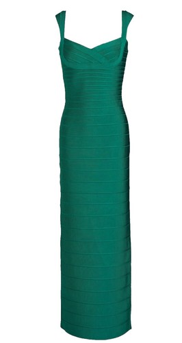 HERVE LEGER Women's Rib Bodycon Bandage Lime Green Mini Dress Size S /  Small | eBay