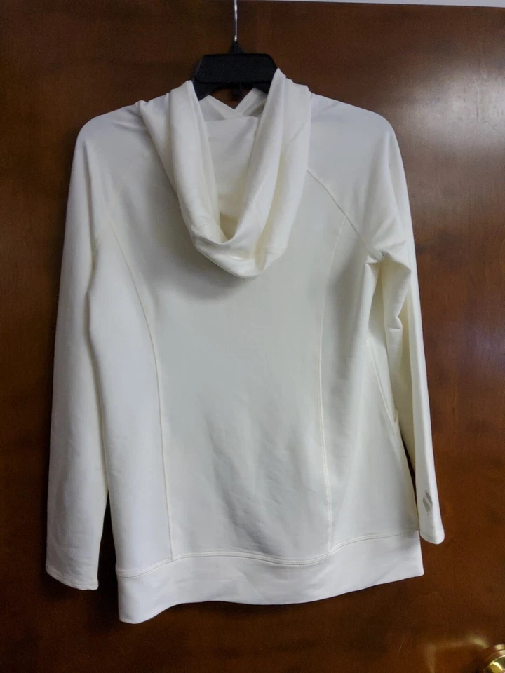 Sudadera con capucha Skechers Skechluxe Golounge para mujer, blanco roto, talla S Foto 2 de 3