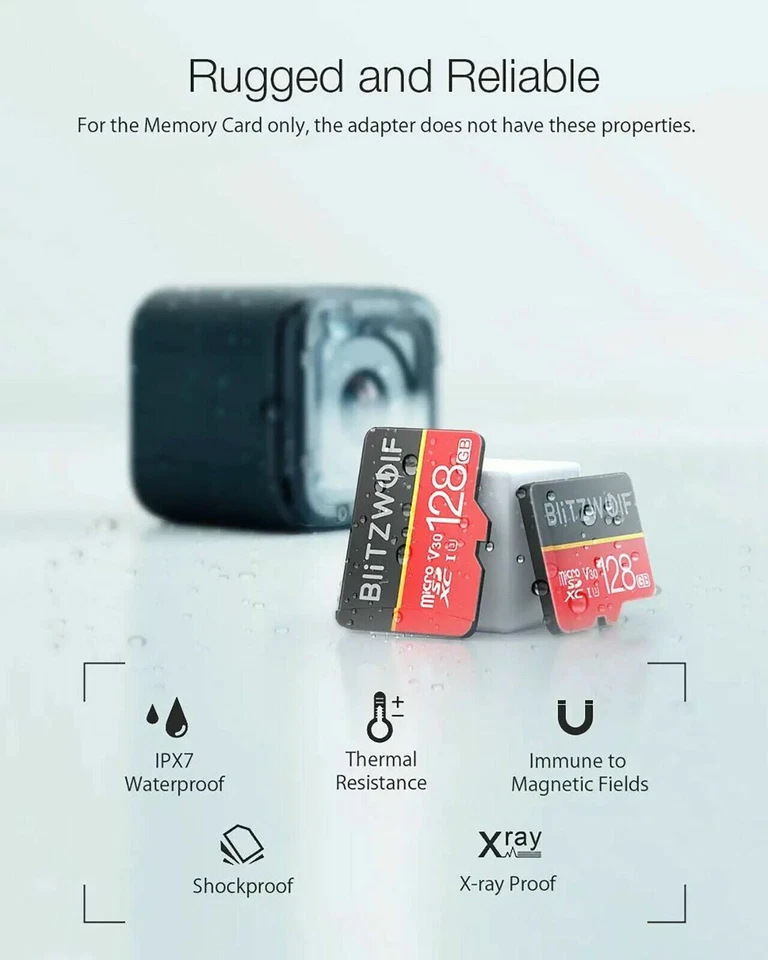 BlitzWolf Class 10 V30 1080p FHD 32GB 64GB 128GB 256GB Micro SD TF Memory Card - Image 4 of 4