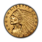 1912 G$2.50 Indian Head Gold Quarter Eagle - Luster - AU+ - SKU-G3668