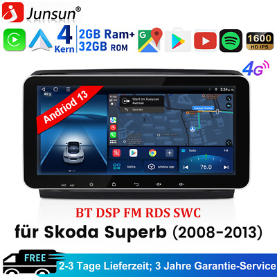 10.33''Für Skoda Superb 2 II 2008-15 Android Autoradio Carplay GPS Nav SWC FM 4G