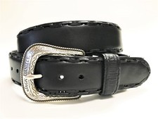 Jack Daniel's Full Grain Leather belt Laced Edge