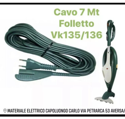 Cavo Aspirapolvere Vorwerk Folletto Vk 135 136 Da 7mt Adattabile - Foto 4