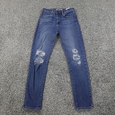 Levis Jeans Womens 26 Dark Blue Denim Pants 721 High Rise Skinny Ankle Stretch