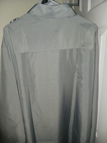 New Coofandy Mens Gray Long Sleeve Button Up Shirt Size XXL (100% Polyester) - Picture 8 of 9
