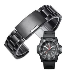 Metal Replacement Watch Band Fits Luminox Carbon SEAL 46mm 3800 3801 3803 #5016