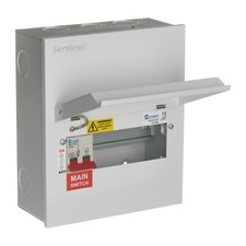 6Way Metal Clad Consumer Unit Fuse Board Main Switch MCB + RCBO Amendment 3 