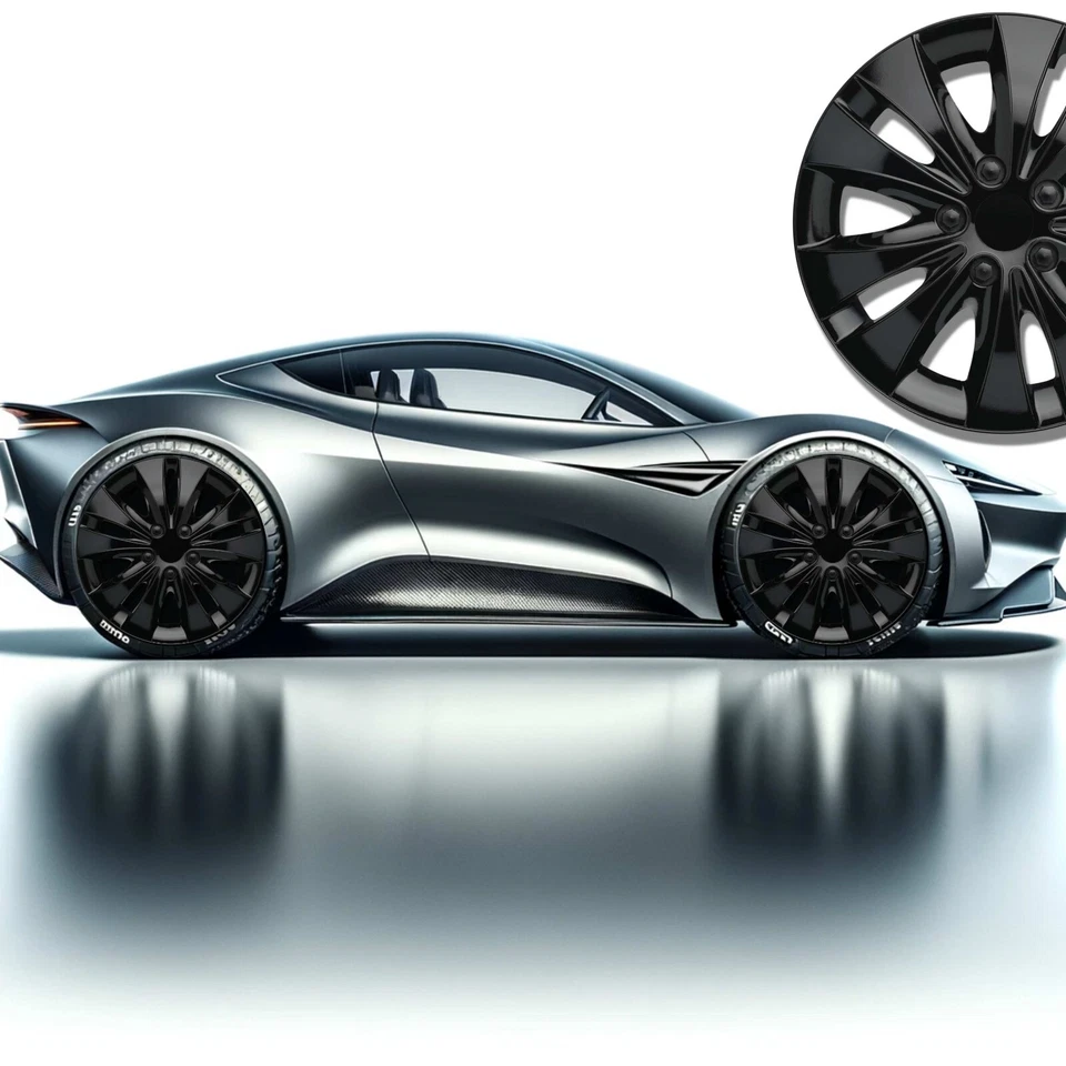 Radkappen 13 - 16 Zoll schwarz silber Radzierblenden VERSANDKOSTENFREI - Bild 2 von 4