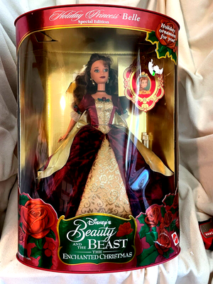 1997 Holiday Princess Belle Disney Beauty and the Beast Barbie