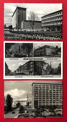 3 x Postcard Dortmund 1957/59 Neutor with Town House, Kaiserstrasse, Reinoldikir.( 91320