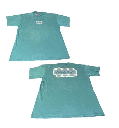 Camiseta Mossimo De Colección Para Hombre Grande Verde Puntada Única Hecha en EE. UU. Delantera y Trasera
