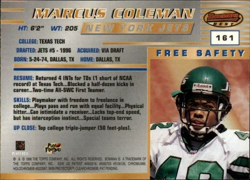 1996 Bowman's Best Football  *COMPLETE YOUR SET*  Pick From List - Picture 320 of 356