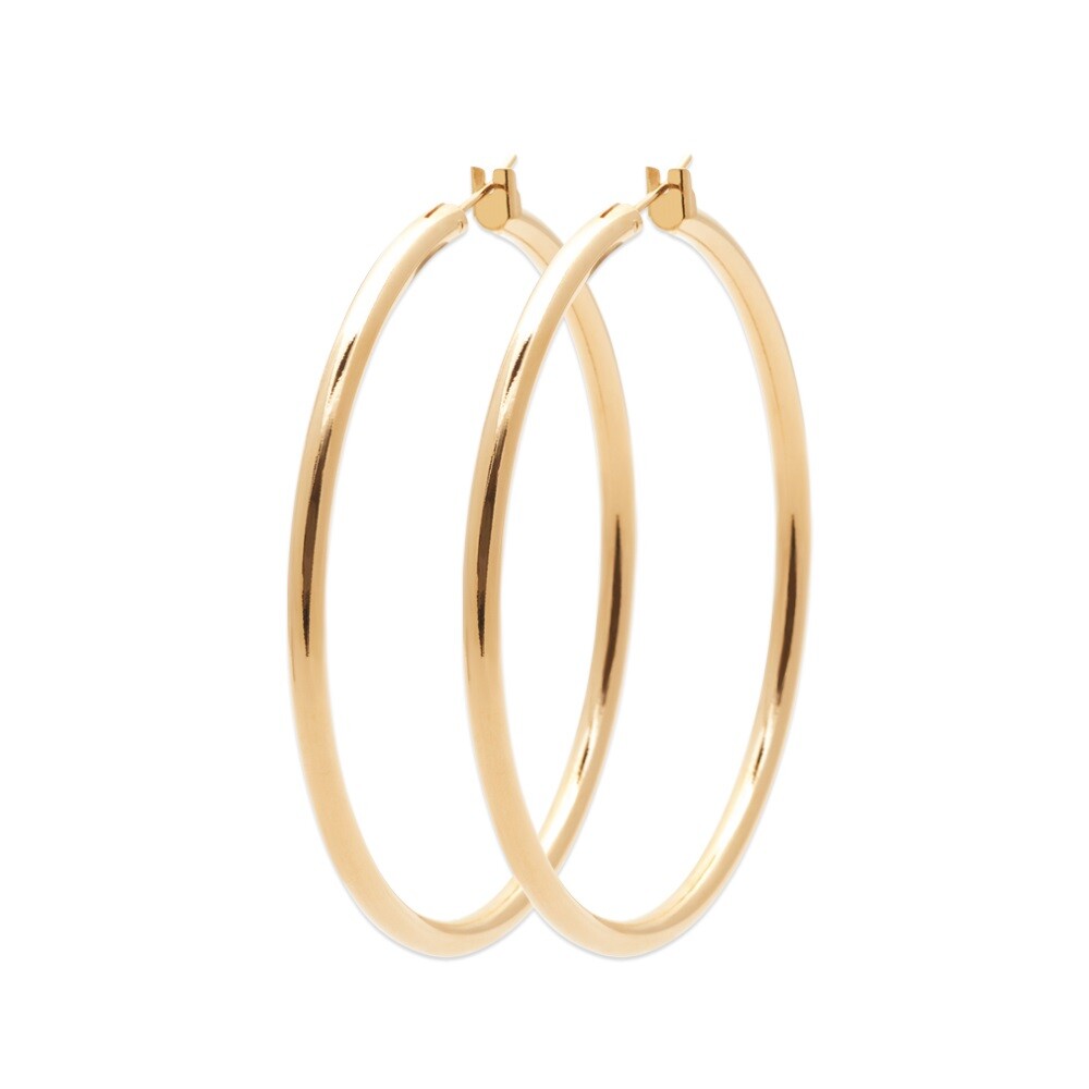Créoles tubes 6cm en plaqué or 18 carats pour femme