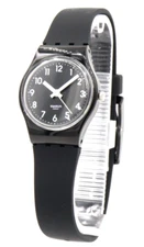 New Swiss Swatch NEW CORE LADY BLACK SINGLE Silicone Petite Watch 25mm LB170E