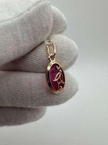 Vintage USSR Soviet Era Rose Gold 585 14K Star Woman's Jewellery Pendant 1.75g - Picture 4 of 11