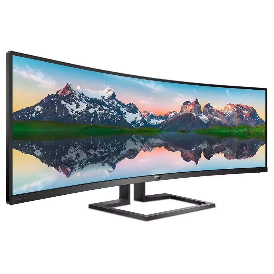 Philips 32:9 49 in SuperWide curved LCD display 498P9/00 5120 x 1440 HDMI DP - Image 2 of 4