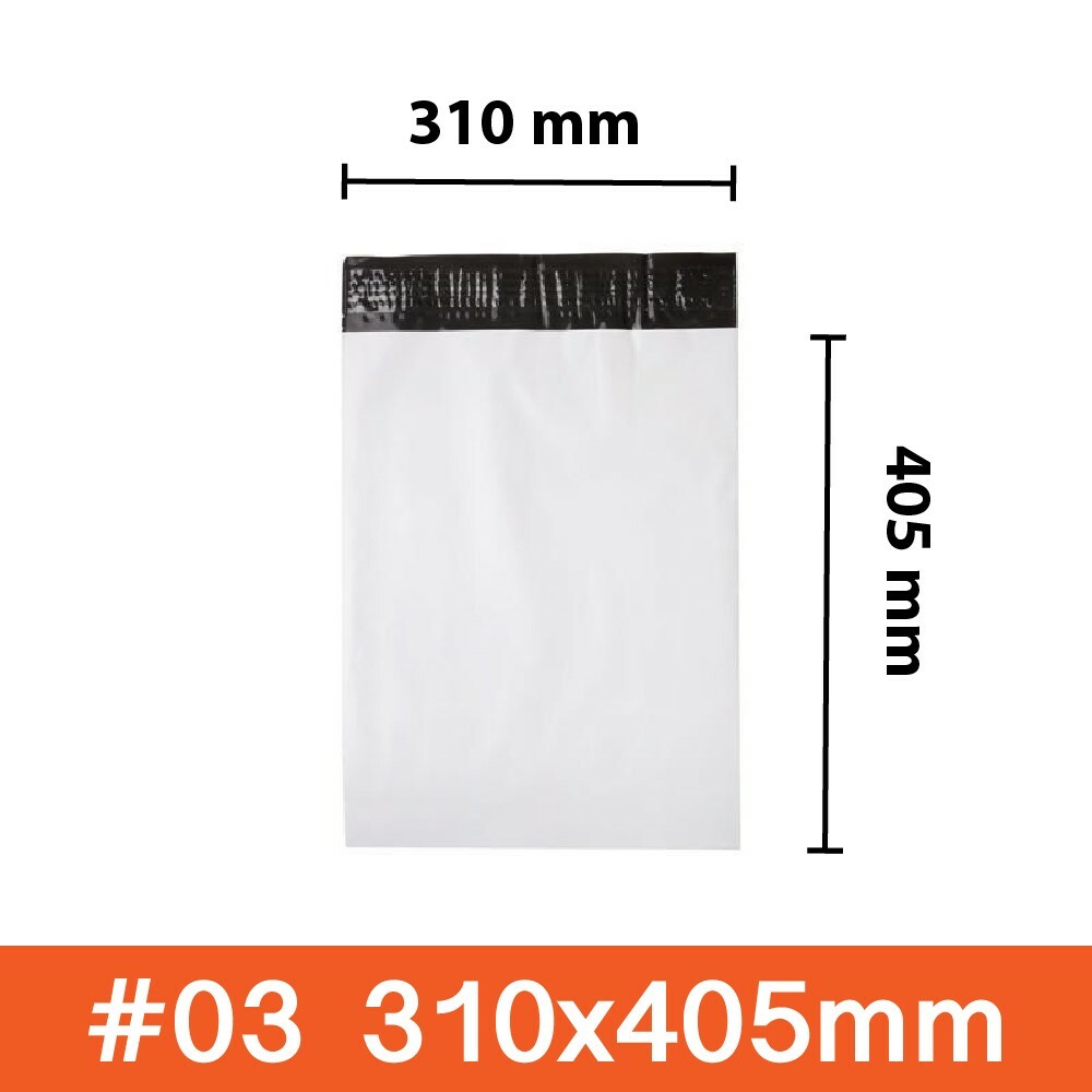 100 x #03 310 x 405mm Poly Mailer Post/Courier Bag Plastic Satchel Self Sealing  — image 2