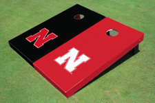 University of Nebraska Alternating Solid Cornhole Boards