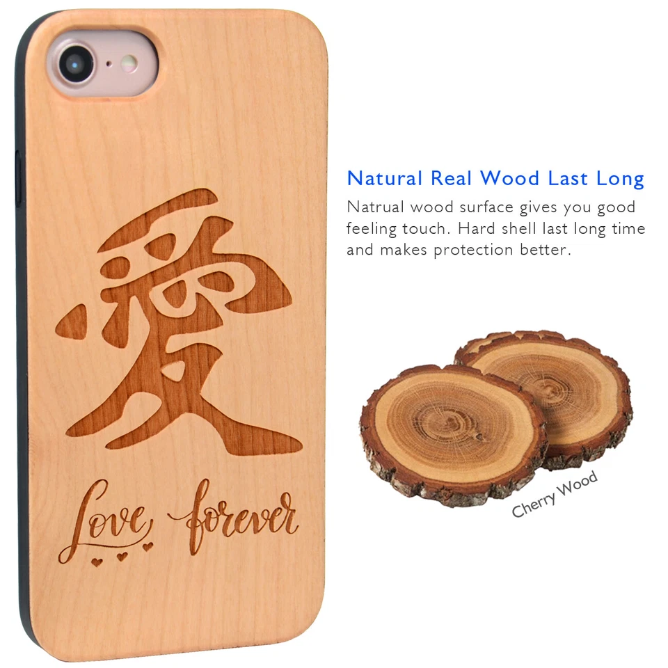 中国 Love 木质手机壳包括屏幕保护膜或磁性车载支架 — 第 2/4 张图片