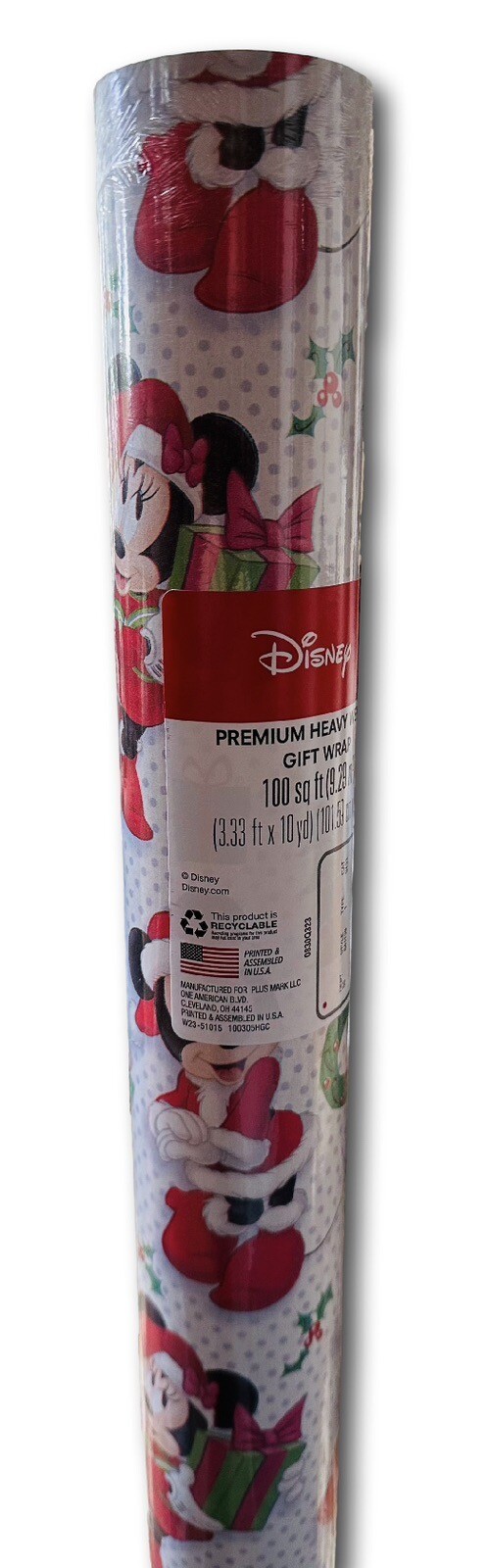 Minnie Mouse Disney Christmas Wrapping Paper, Gift Wrapping Paper