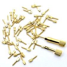 30 Pcs 24K Gold Dental Endodontic Screw Conical Refill S/M/L/XL For Root Canal