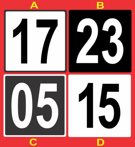 Simple Number 36 Racing Square Race Car Numbers SQUARE Custom sizing, colours and designs pack of 2 ...