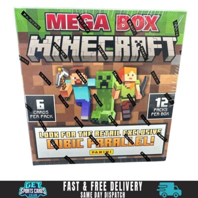 2024/2025 Panini Minecraft Trading Cards Mega Box US Exclusive Neu & Sealed