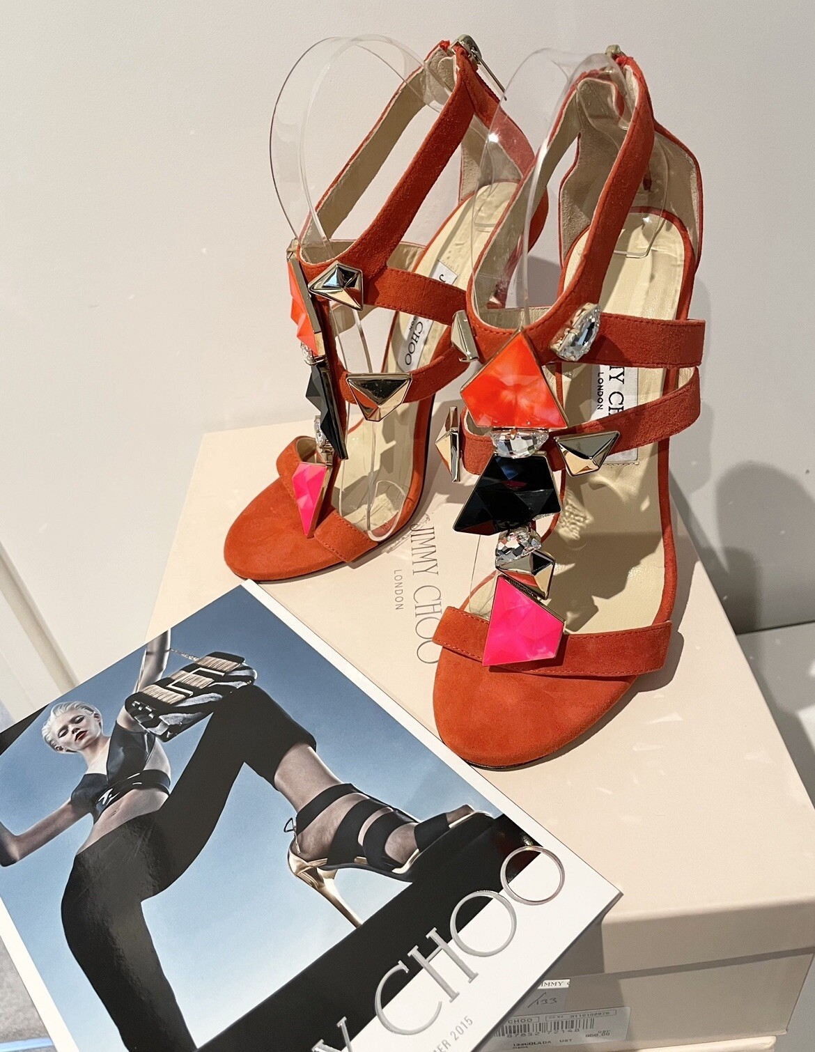 Jimmy Choo Colada Flame Sandals With Cocktail & Swarovski Stones - BNIB - RARE image 8
