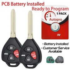2 For 2010 2011 Toyota Camry Keyless Car Remote For G Chip Key Fob