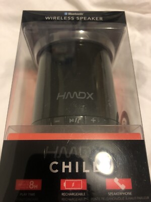 HMDX Chill Portable Bluetooth Speaker, Wireless, Black