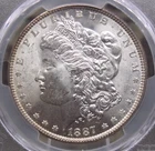 1887 "P" Morgan SILVER Dollar $1 PCGS MS64 #933 Unc BU Uncirculated ECC&C, Inc.