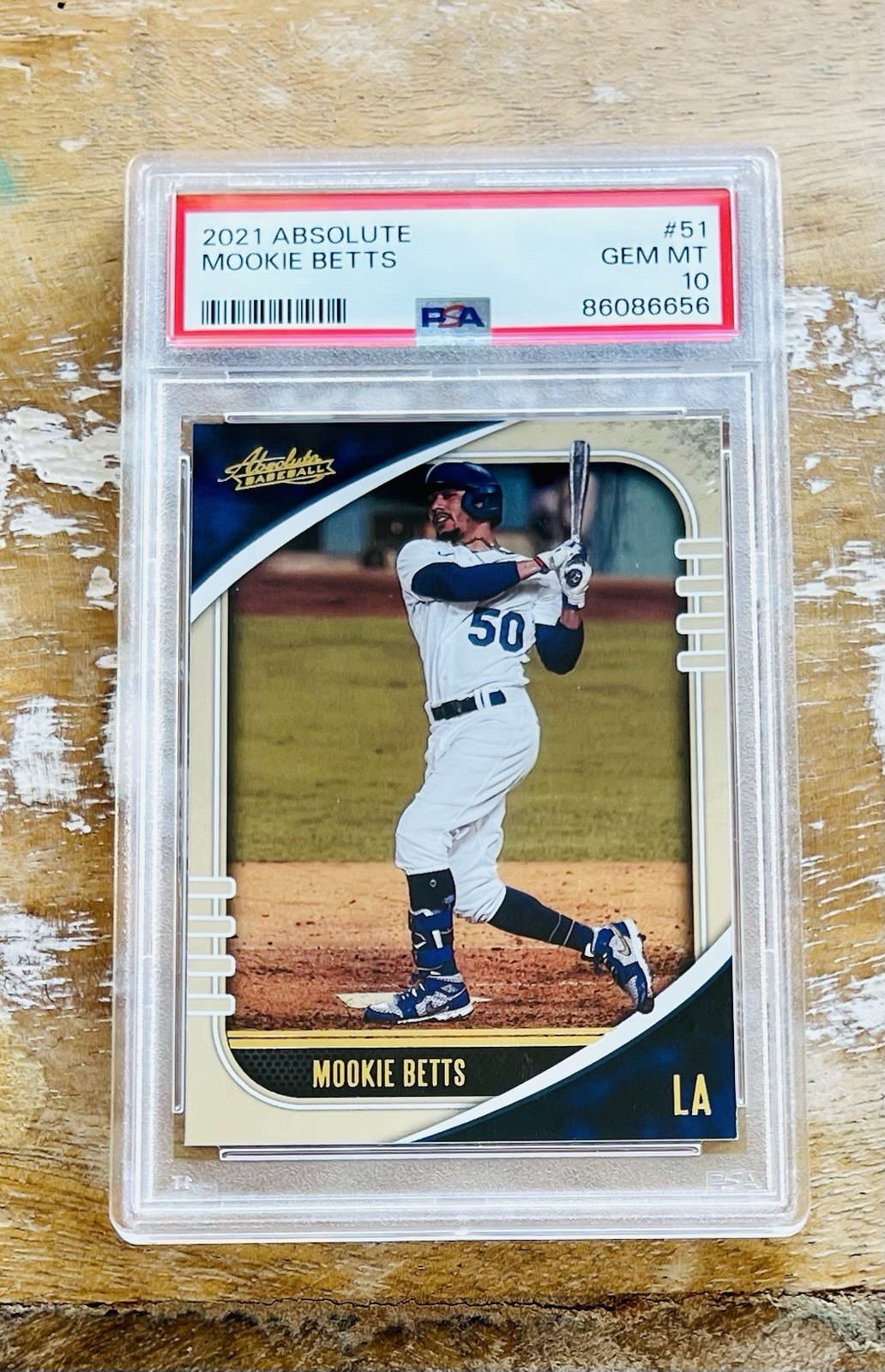 2021 PANINI ABSOLUTE #51 MOOKIE BETTS PSA 10